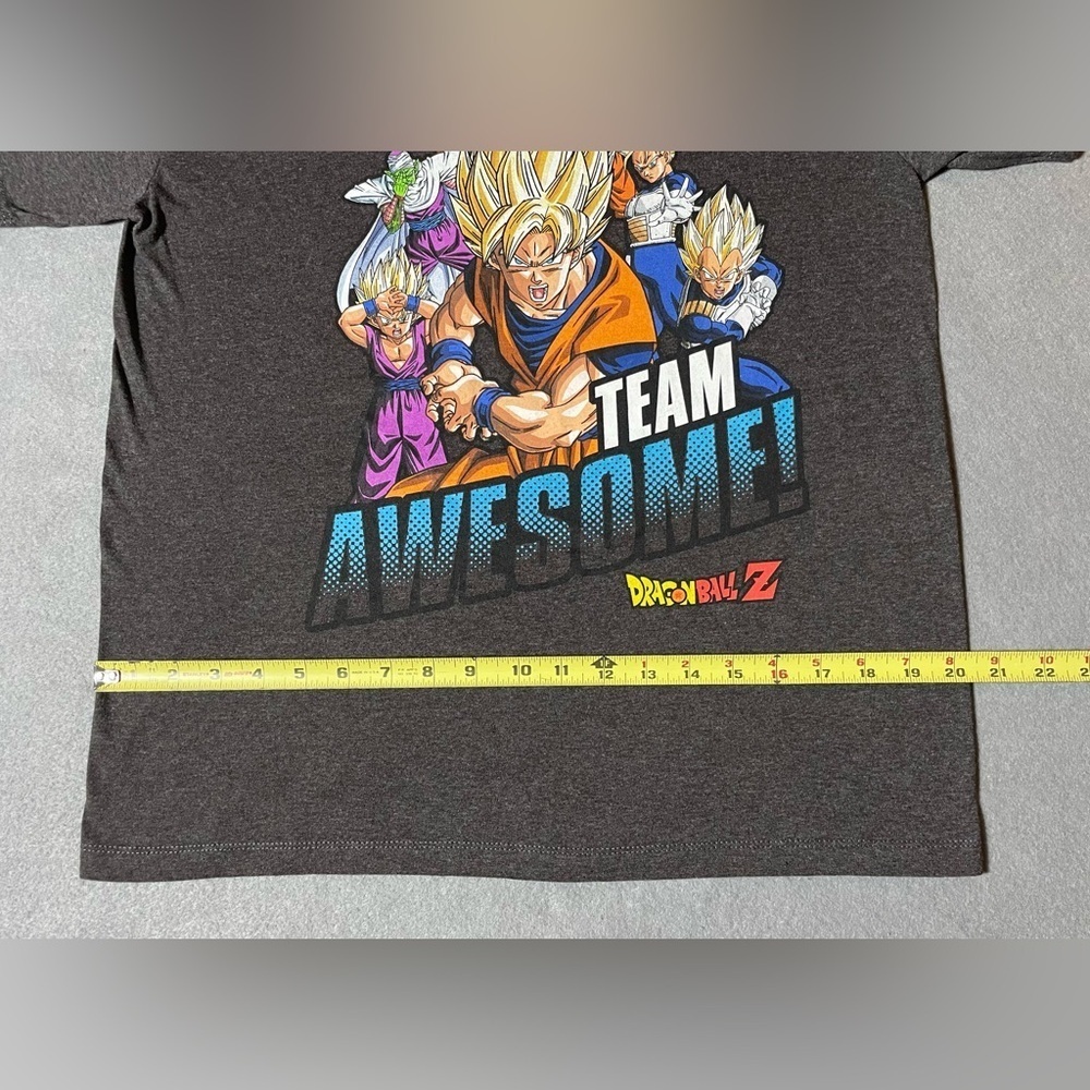 Dragon Ball Z Team Awesome T-shirt Gray Size XL Short Sleeve - Picture 3 of 6